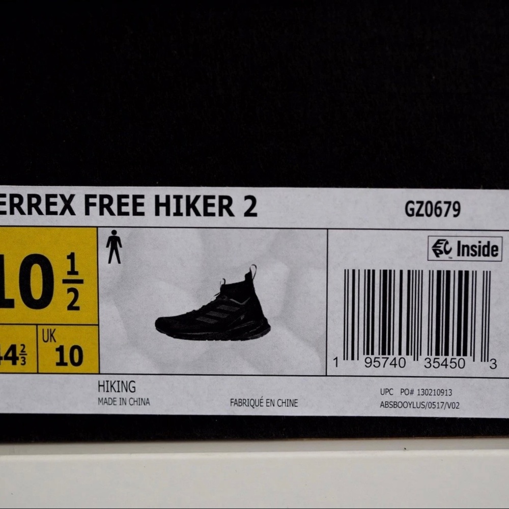 Adidas TERREX Terrex Free Hiker 2 GZ0679 Men's Core Black/Grey 10.5 - Picture 5 of 7